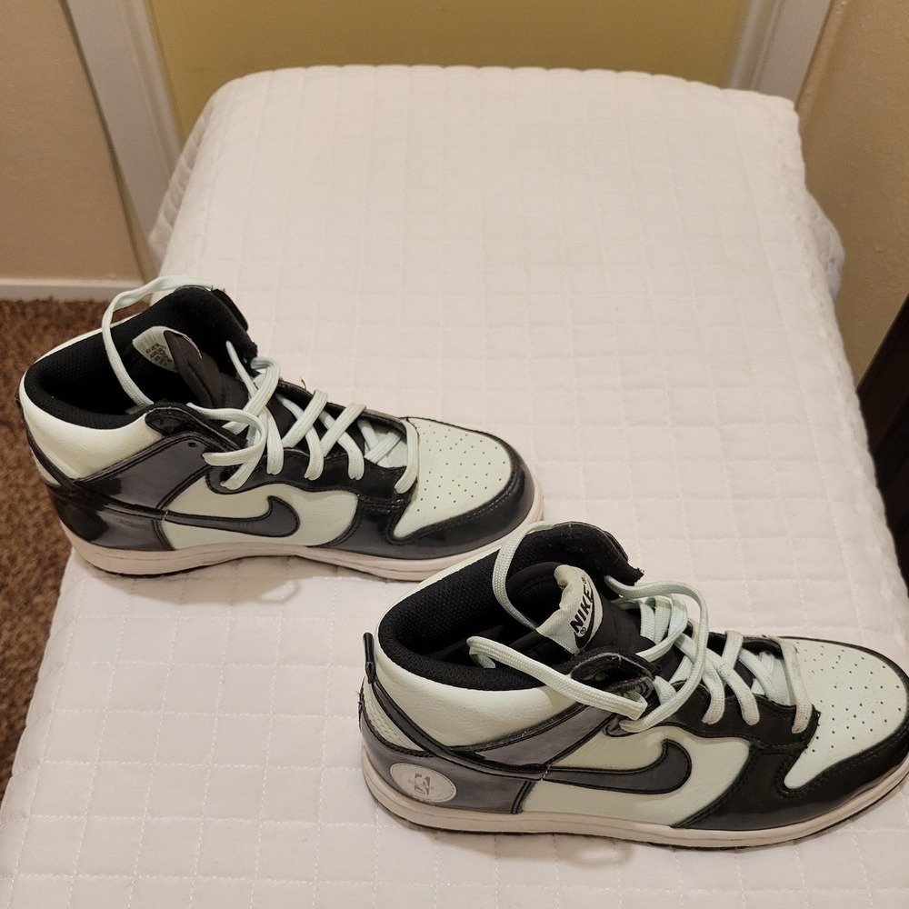 Nike Kids'‎ 3Y Dunk High SE All Star 2021 Basketball Sneakers Barely Green Black - Picture 6 of 8